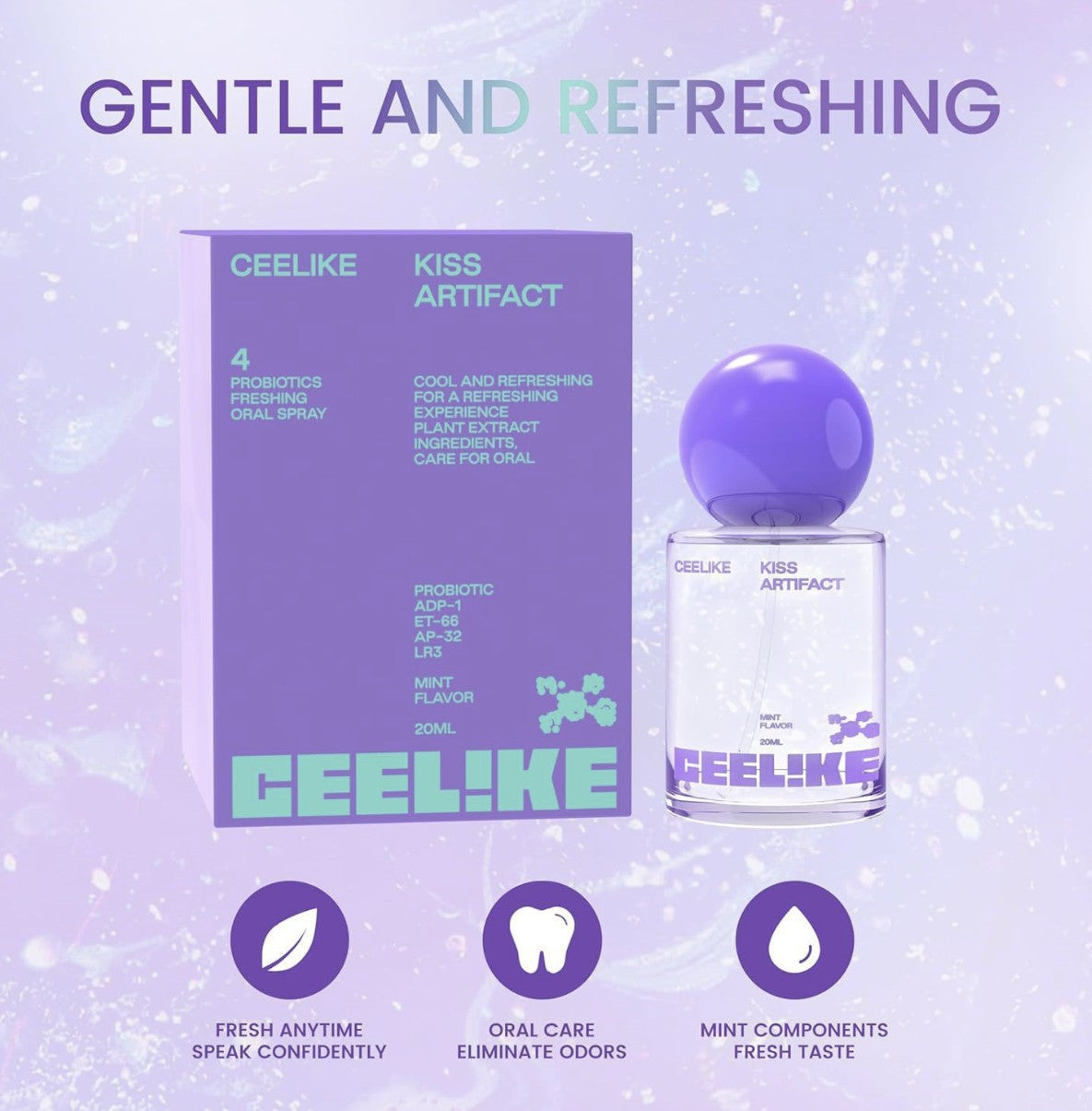 CEELIKE Probiotic Oral Spray | Sugar-Free 20ml Mist for Fresh Breath & Daily Oral Care On-the-Go