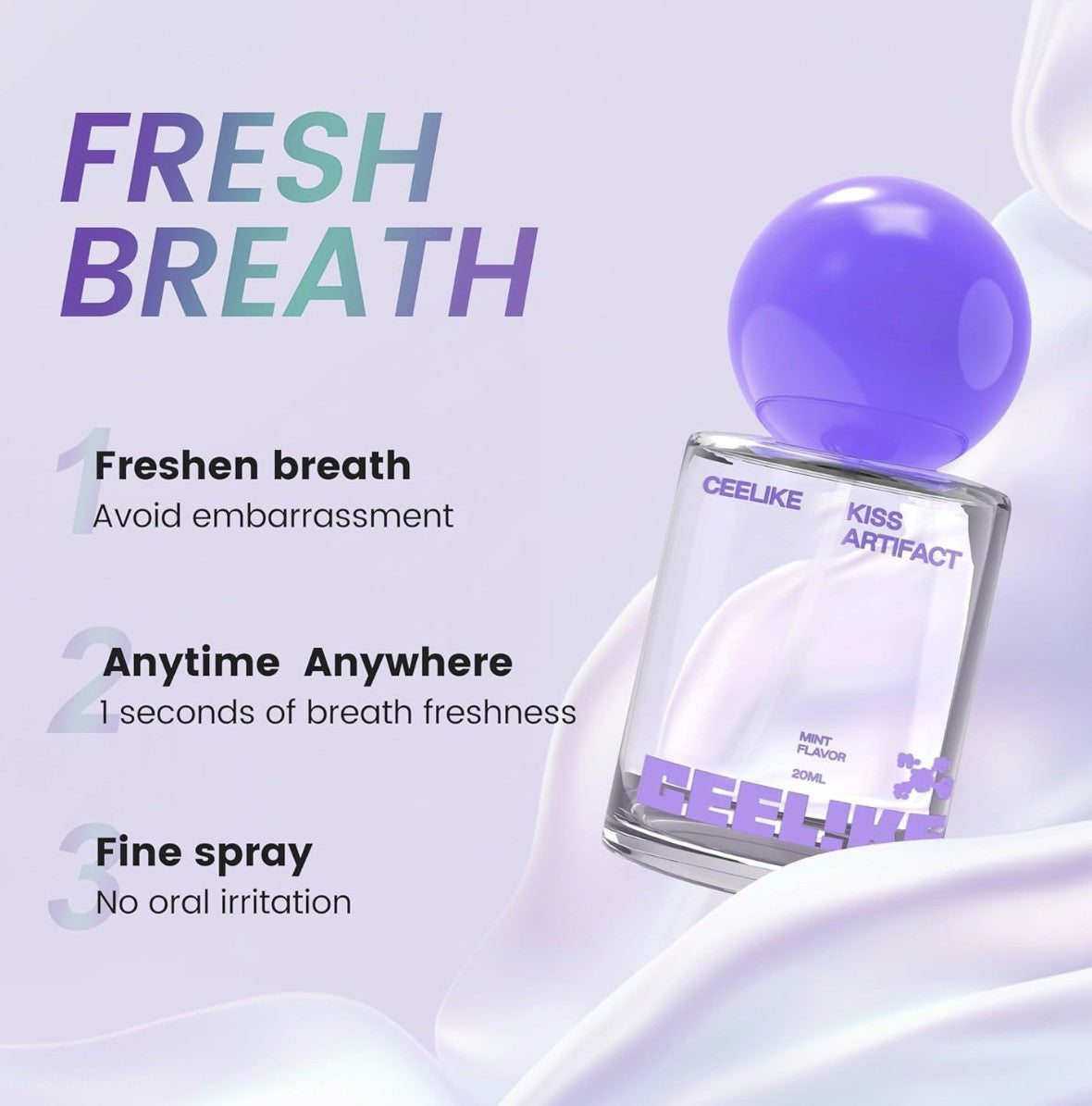 CEELIKE Probiotic Oral Spray | Sugar-Free 20ml Mist for Fresh Breath & Daily Oral Care On-the-Go
