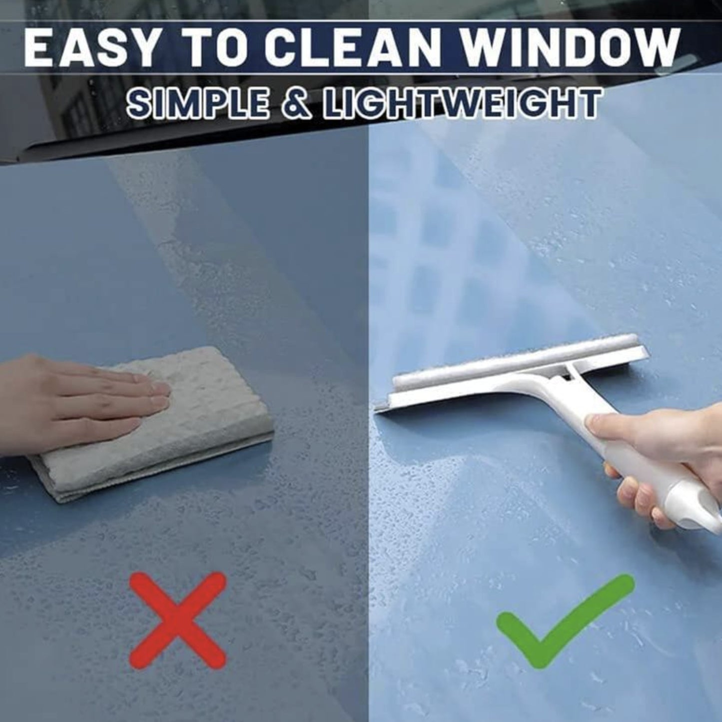 3-in-1 Window Cleaning Tool – 2025 Upgraded Squeegee with Spray, Scraper & Brush | All-Purpose Cleaner for Glass Windows, Shower Doors, and Mirrors