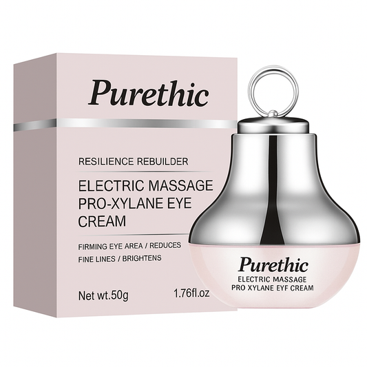 Purethic Eye Cream Massager , Red Light + Caffeine + Hyaluronic Acid , Targets Dark Circles, Fine Lines & Puffy Eyes – Firm, Hydrate & Glow!