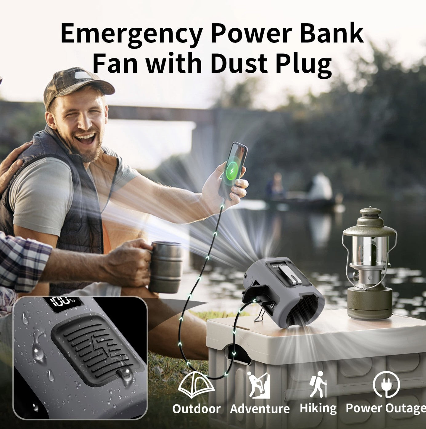 Portable Body Cooling for Workouts & Hot Days - Wearable Cooling Fan for Waist-Level Comfort - With Build In Portable Charger